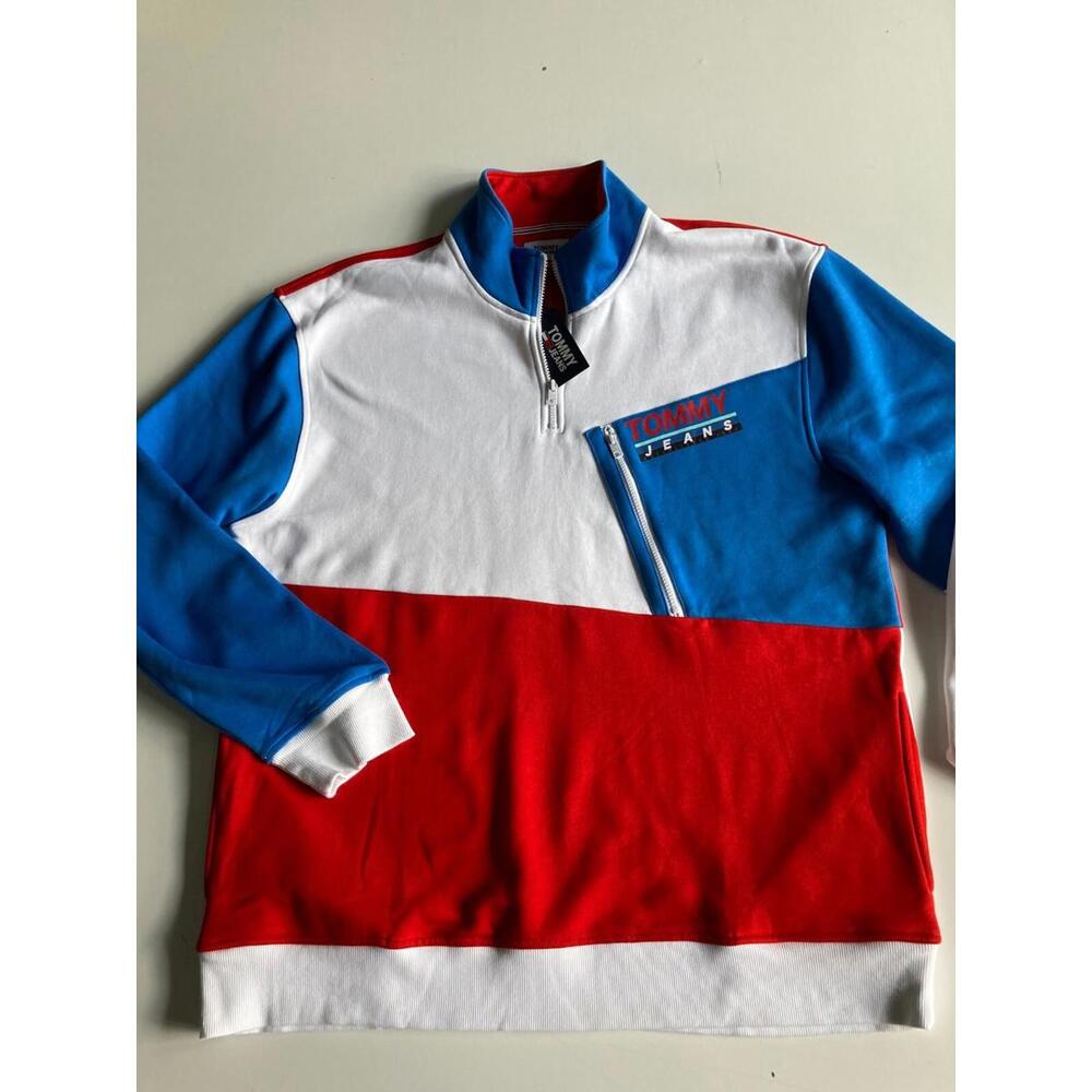 Tommy Hilfiger $99 Quarter 1/4 Zip Mock Neck Sweatshirt Sweater Size 3XL - Picture 4 of 5